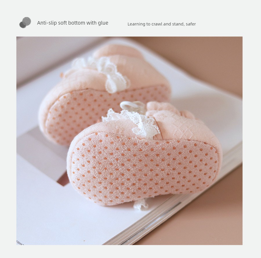 Baby Spring and Autumn Shoes That Don'T Slip Off, Princess-Style Shoe Covers for Baby Girls, 6 to 12 Months, Newborn Shoes 0-3 Months — 12