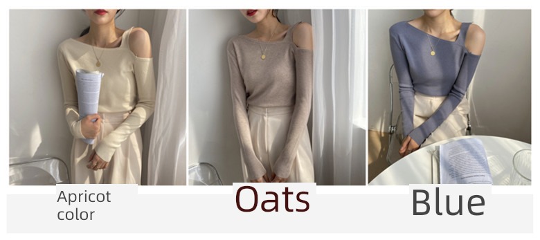 strapless  Lotus root Pink Minority clavicle leather and fur Inner lap sweater