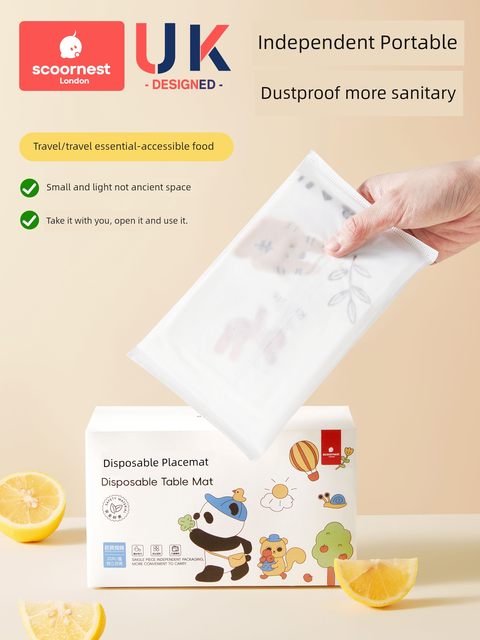 Kechao disposable placemat portable baby table mat oilproof waterproof children dining chair dining table mat table cloth