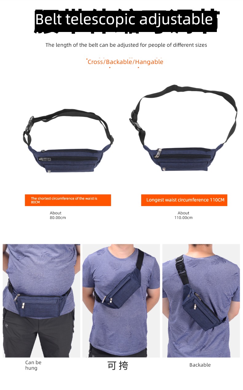 man canvas run small-scale light multi-function Pocket