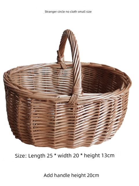 High-quality Willow woven bamboo basket carrying basket rattan storage basket weaving basket children's picking picnic basket mini basket