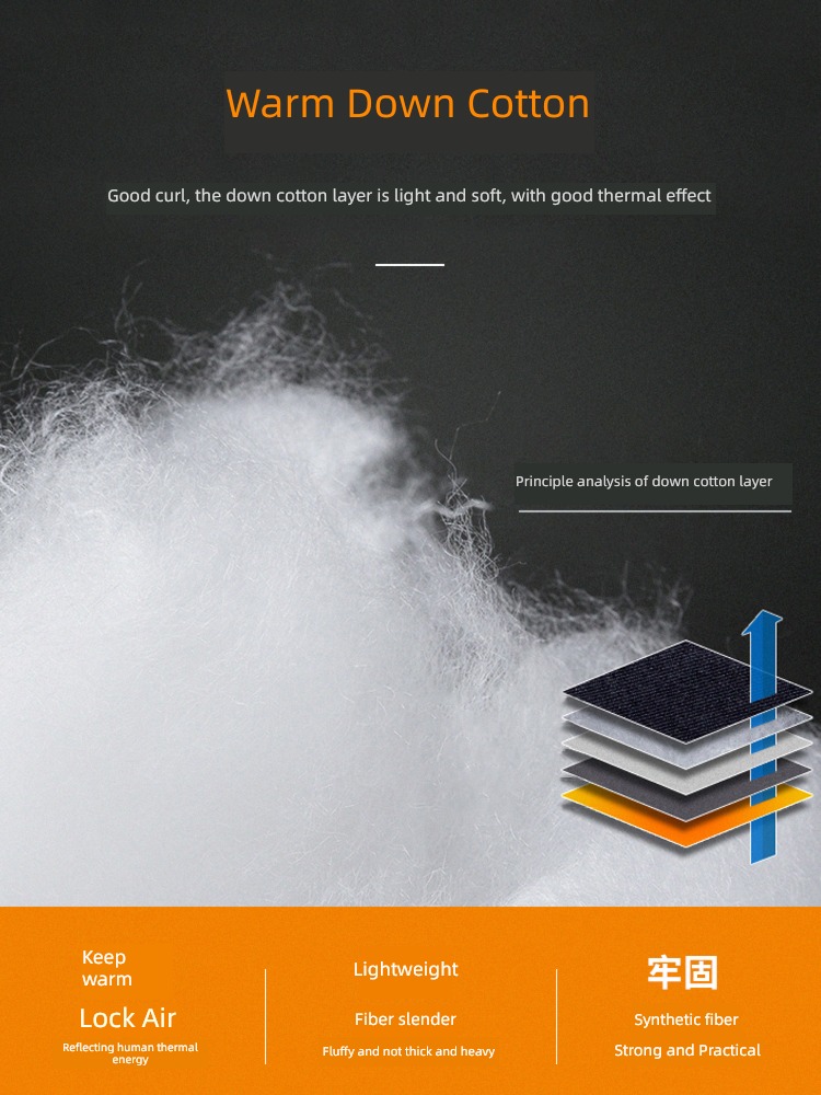 dad thickening easy Big size Fur collar grandpa cotton-padded clothes