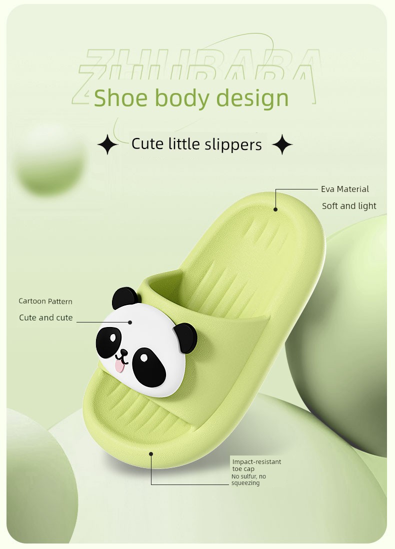 Pig Daddy Kidsren's Slippers for Summer, Baby Indoor Home Use, Non-Slip Soft-Soled Girls' Slippers for Bathing, Suitable for Older Kids — 4