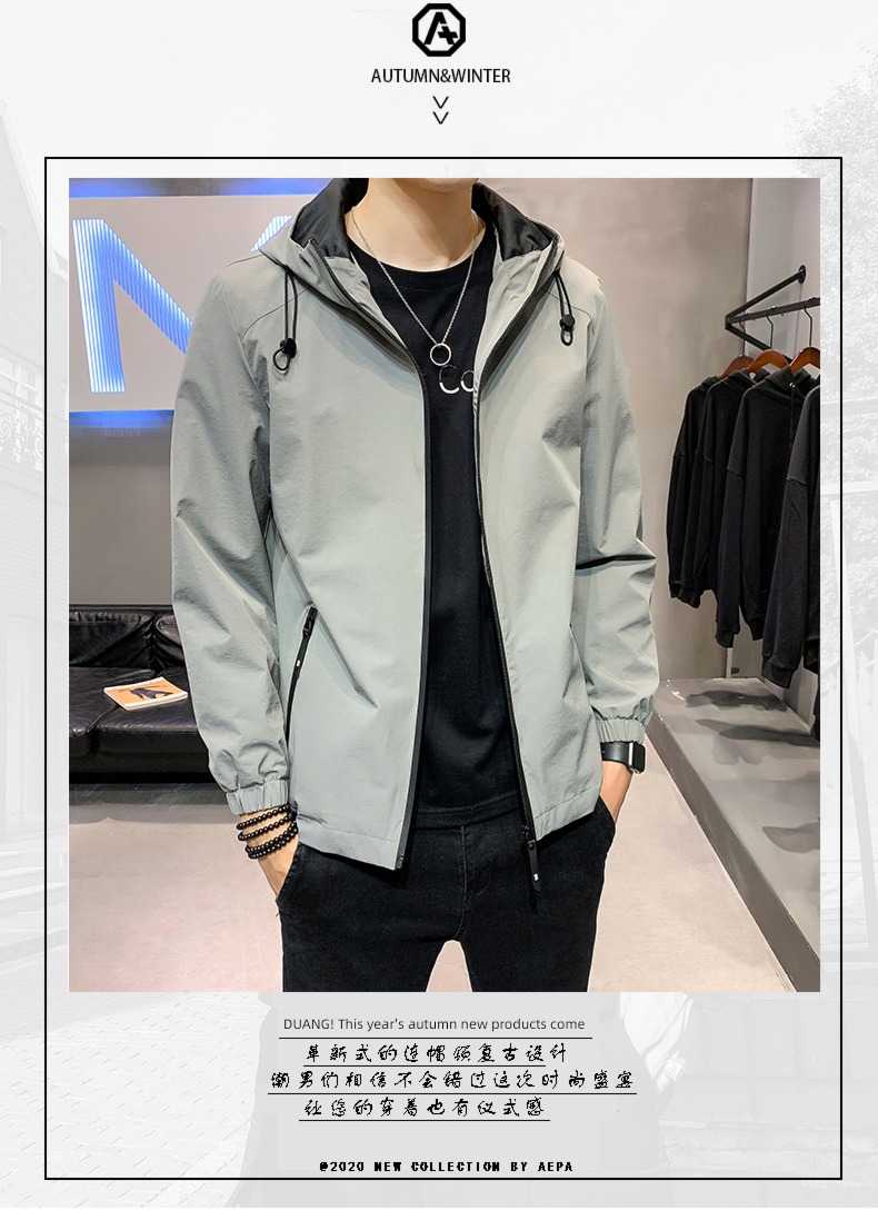 Chaopai Plush thickening winter Autumn clothes Hooded loose coat