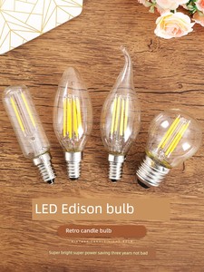 Brushed Tungsten Candle Crystal LED Bulb