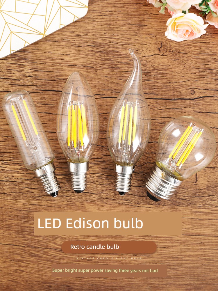 Brushed Tungsten Candle Crystal LED Bulb