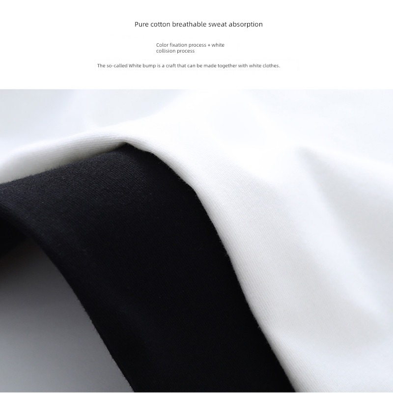 Autumn and winter Long sleeve Inner lap Foreign style Derong white T-shirt