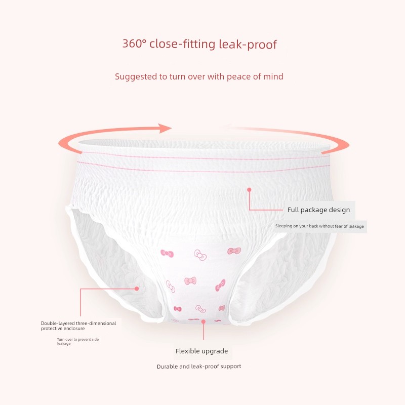 Large Pack of Women's Sleep Pants, Menstrual Protection Pants, Anti-Leakage Sanitary Napkins, Safe Night Pants, Maternity Pull-Up Pants — 2