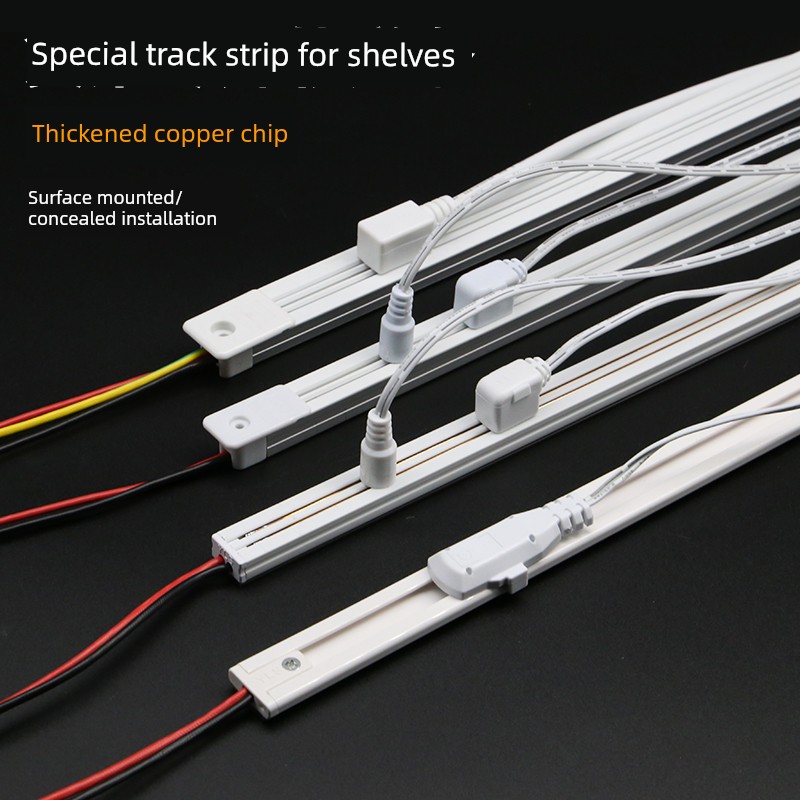 Supermarket Display Cabinet Light Strip Power Track Mobile Conductive Channel Wine Cabinet Shelf Light Strip Power Channel Conductive Track Strip