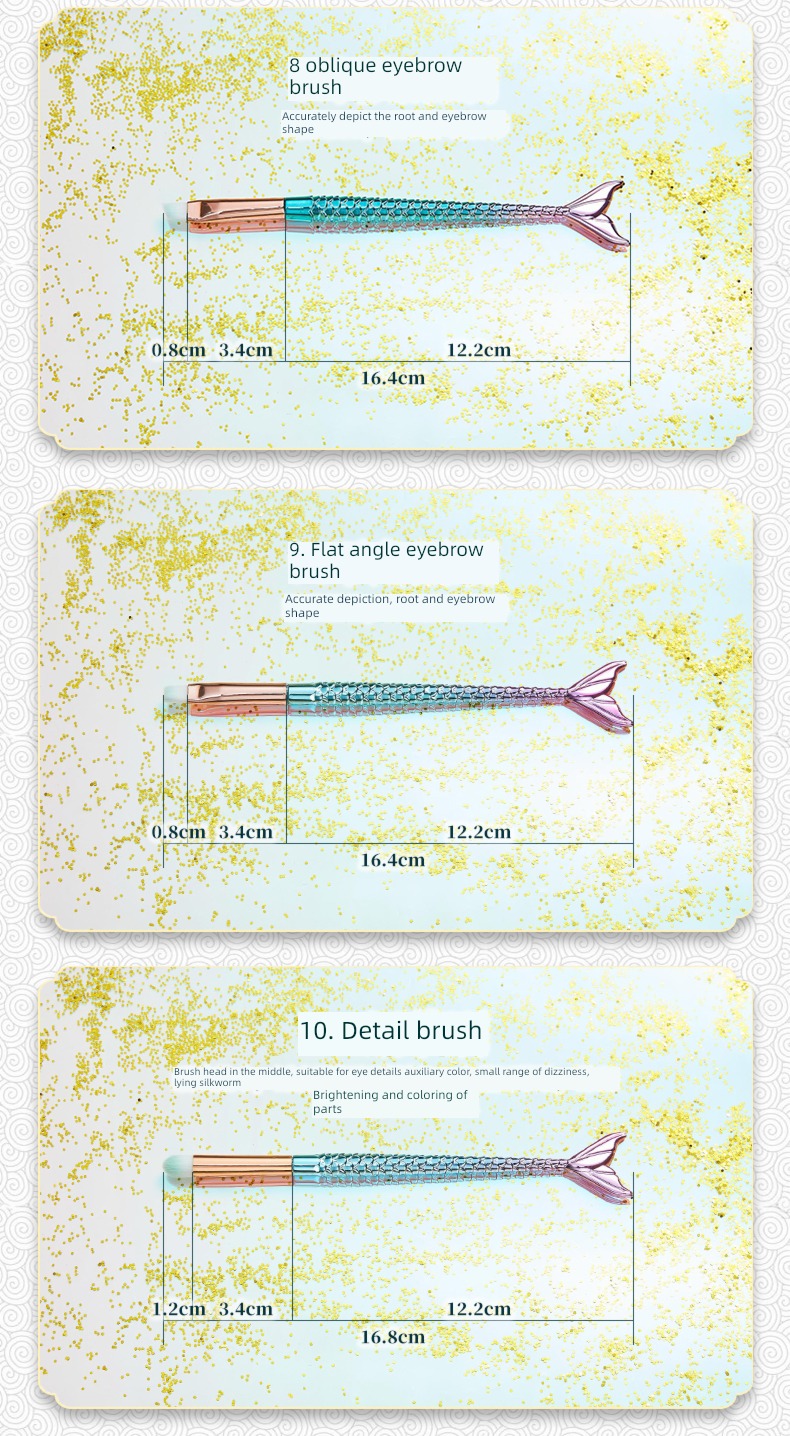 Zhen Meili suit Cosmetic brush mermaid