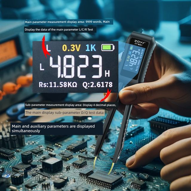 Zhongyi ZT-MD1 high-precision digital tweezers bridge LCR intelligent identification capacitor resistance inductance multimeter