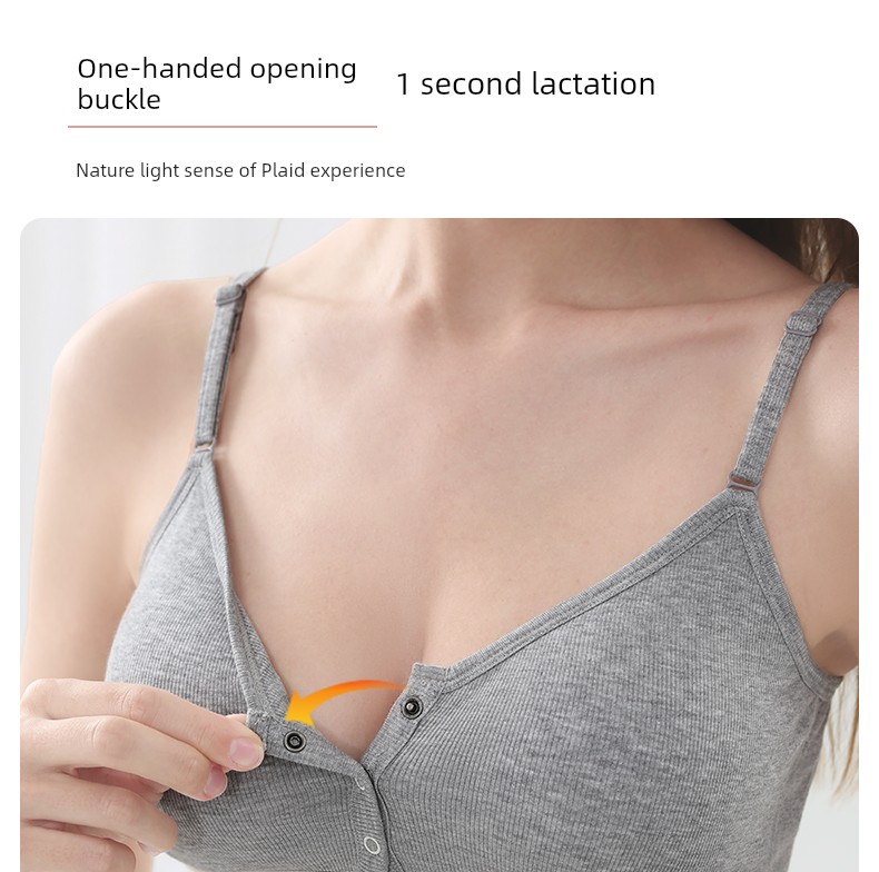 Seamless Nursing Bra for Pregnancy and Postpartum, Sleep-Friendly, Front-Opening, Spring and Autumn, Wireless, Hands-Free Bra — 5