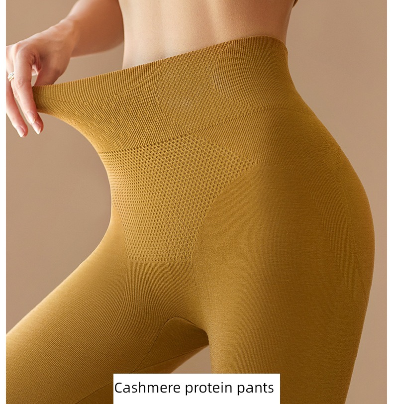 Autumn and winter Buttock lifting The abdomen Tight fitting wool Plush Leggings