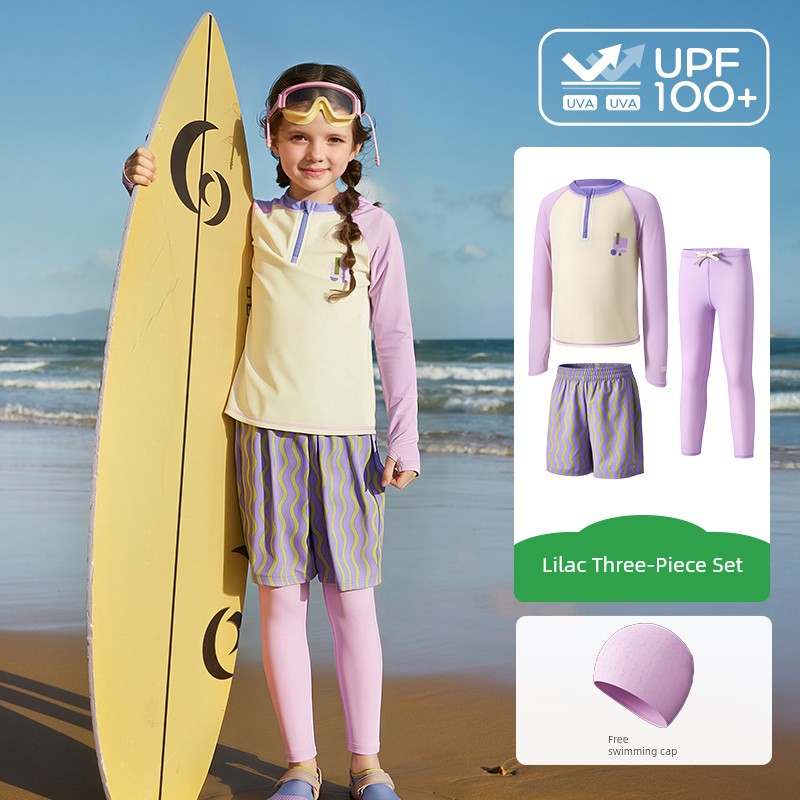Kk Tree Children's Swimwear Boys' Long-Sleeve Long-Pants Baby Two-Piece Swimsuit Girls' Swimwear Beach Sun Protection Summer — 6