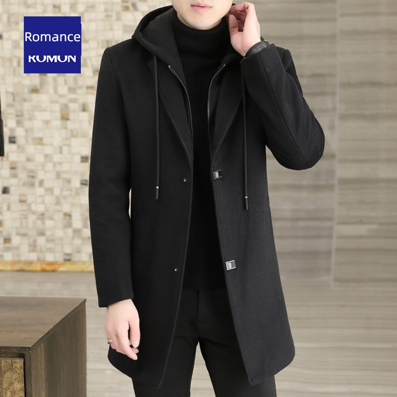 Romon Windbreaker loose coat Autumn and winter Medium and long term Cotton wool