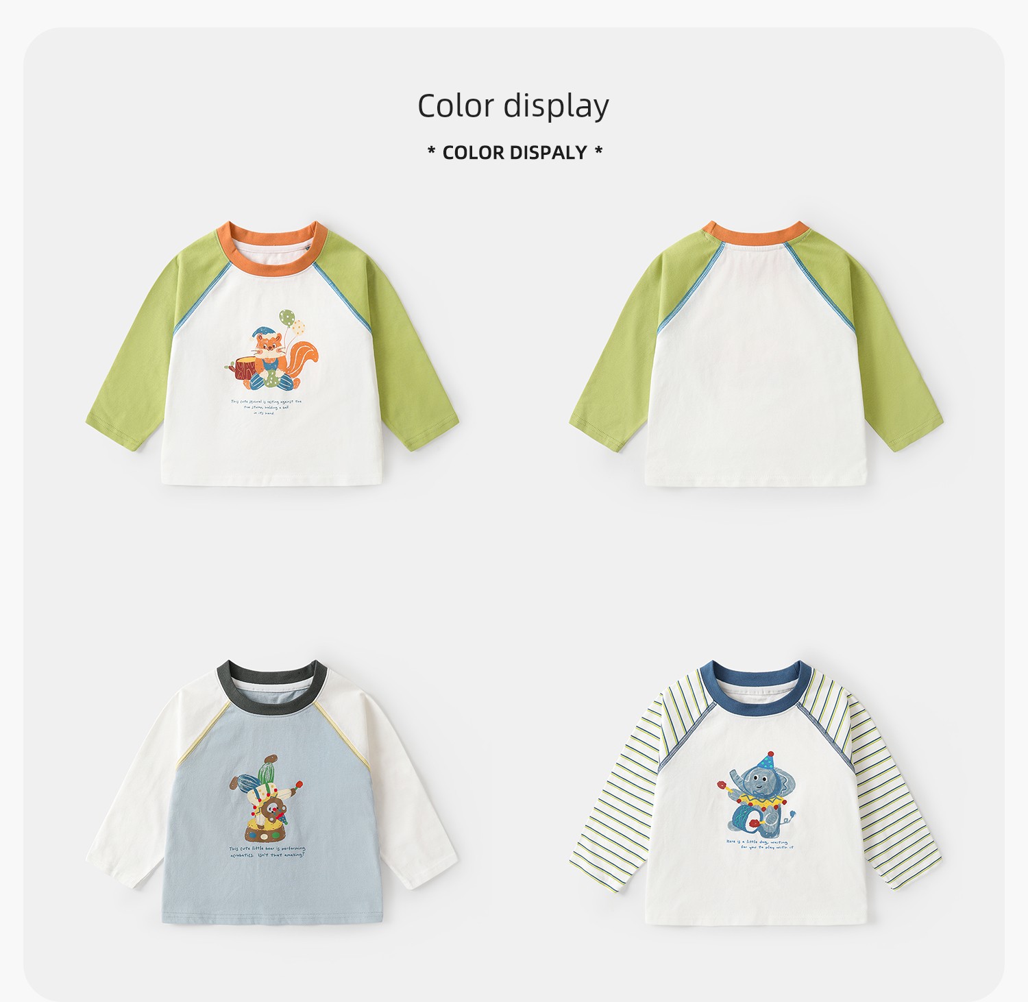 Kaka Panda Children's Long-Sleeve T-Shirt Spring Outfit for Boys, Spring Base Shirt, Baby Clothes, Girls' Toddler Clothing Top — 13