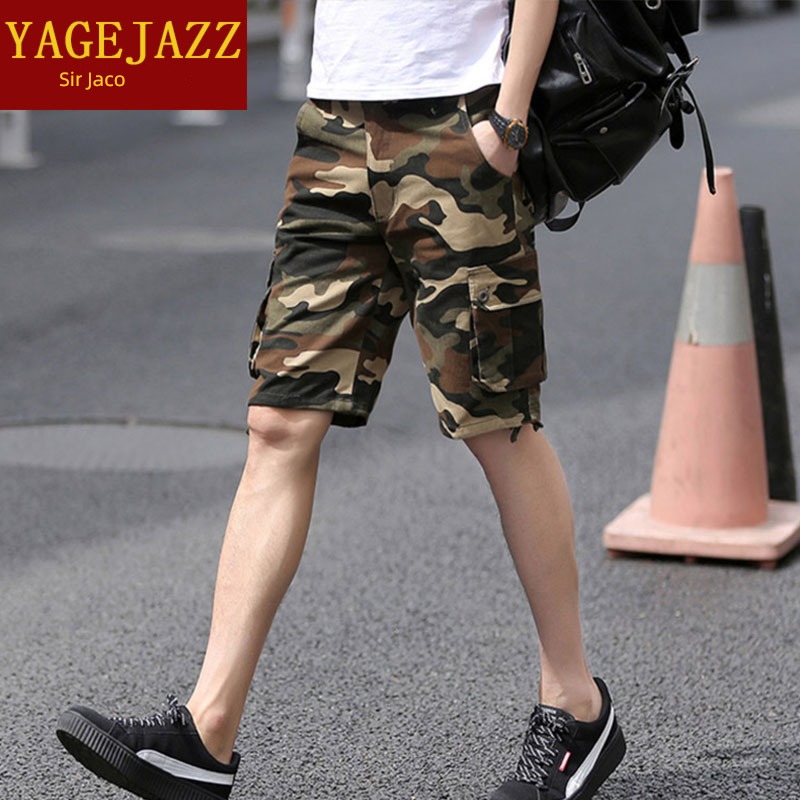 full marks man summer leisure time Multiple pockets Camouflage pants
