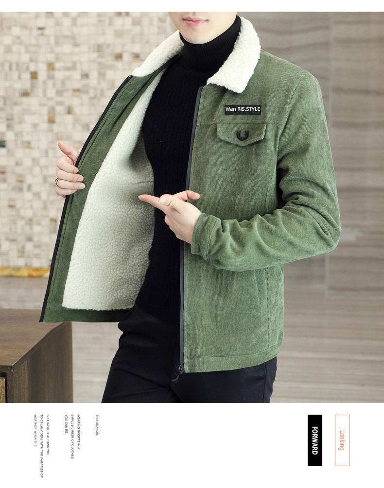 Lamb hair Spring and Autumn Lapel Coat Put on your clothes loose coat