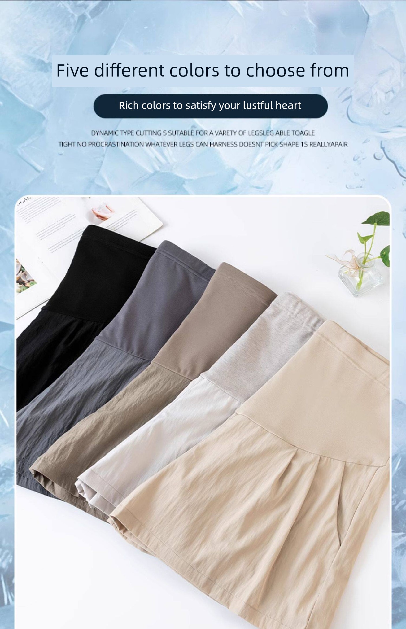 Maternity Shorts for Summer, Thin and Large Size, with Belly Support, Suitable for Pregnant Women, Yamamoto Style, Summer Wear Pants — 6