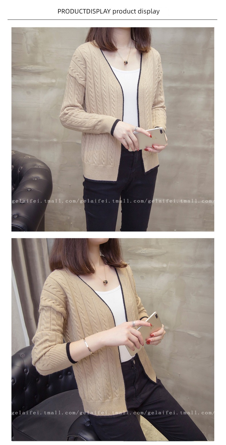 loose coat female early spring Jacket knitting Cardigan loose coat