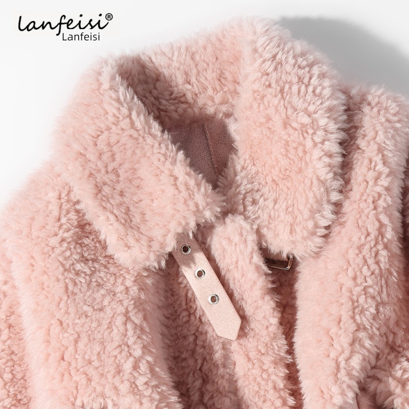 Fur in one Medium and long term Haining Sheep shearing overcoat
