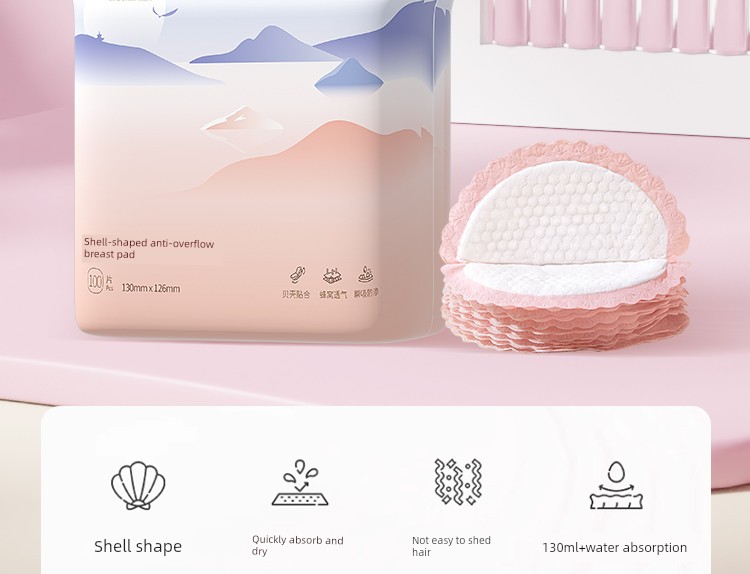 October Crystal Anti-Leakage Breast Pads Disposable Ultra-Thin Maternity Nursing Postpartum Leak-Proof Breast Pads Breathable for Autumn — 2