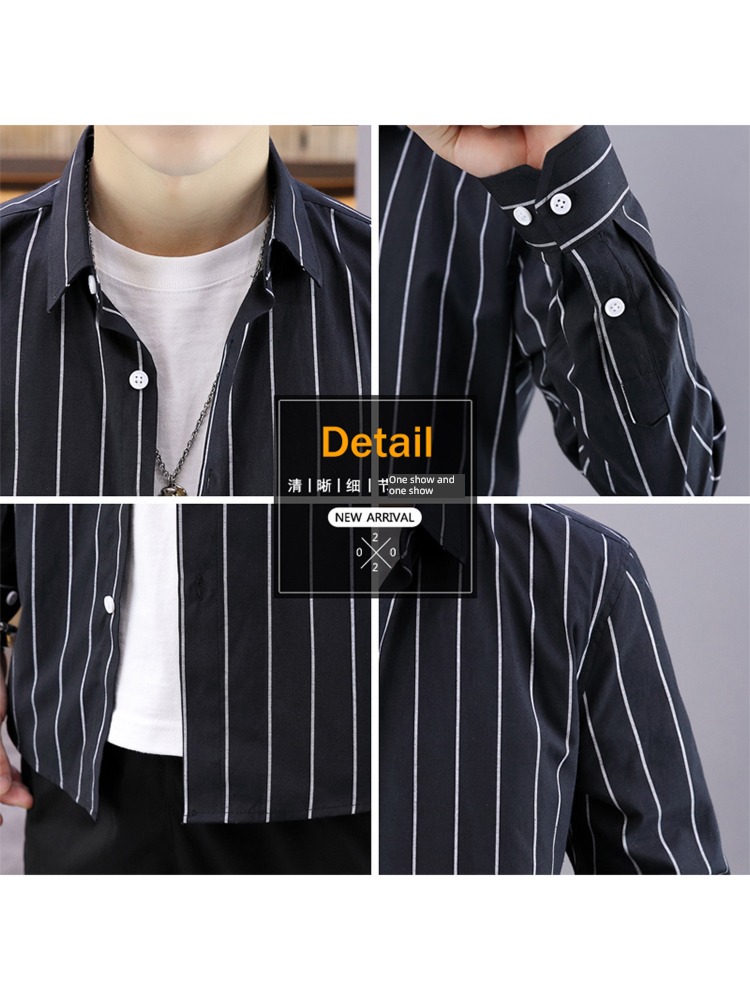 Inch shirt Long sleeve Plush black teenagers man shirt