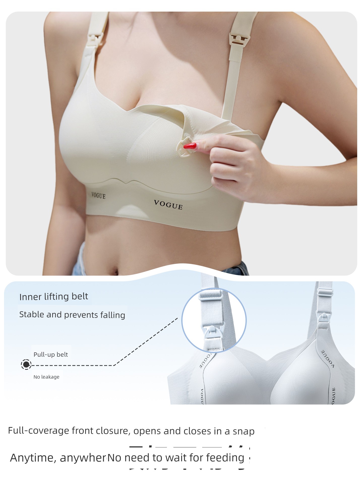 Urban Beauty Anti-Gravity Maternity Nursing Bra, Special for Pregnancy and Postpartum, Push-Up Anti-Sagging Nursing Bra, Large Size — 2