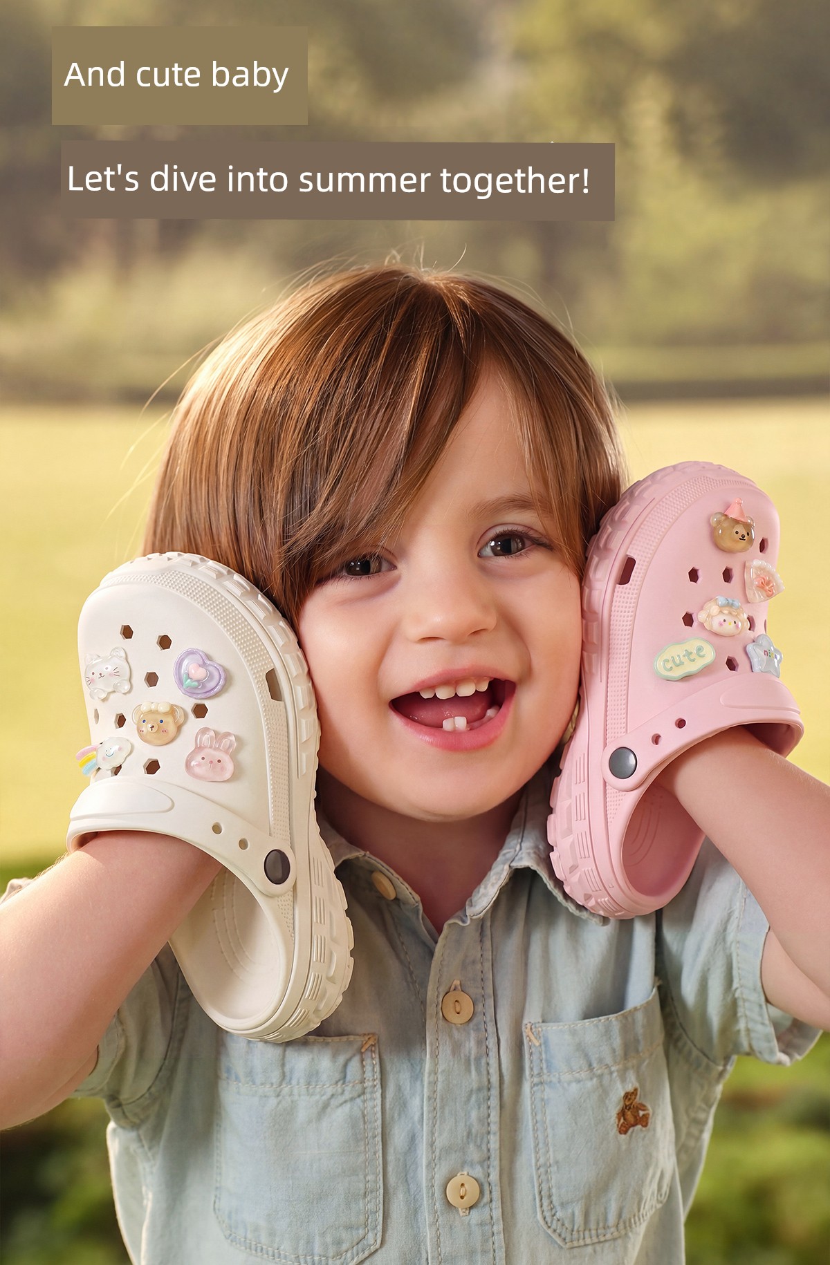 Children's Croc Shoes for Girls 2026 New Summer Outdoor Sandals for Older Kids Non-Slip Eva Girls' Slippers Comfortable — 18