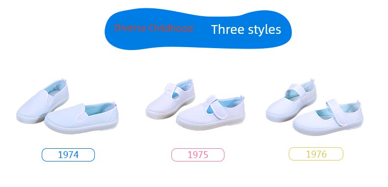 Children's White Shoes White Cloth Shoes Student Shoes Kindergarten Boys Girl Indoor White Shoes Canvas Shoes Performance Shoes — 5