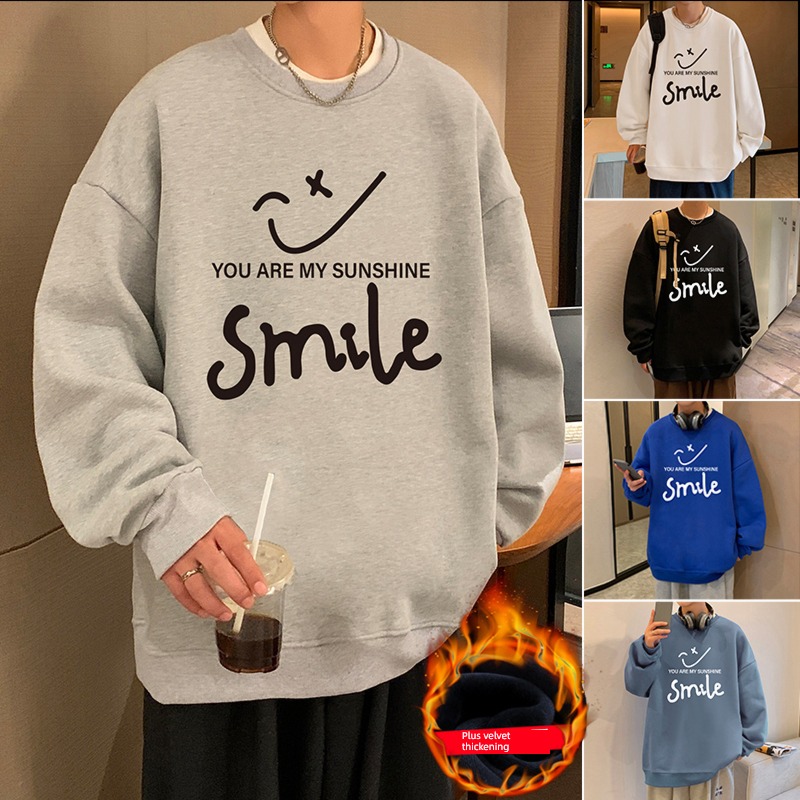 smiling face thickening Autumn and winter easy Inner lap Lay a foundation Sweater