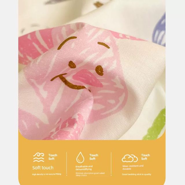 Disney full cotton four-piece set pure cotton children's bed sheets and quilt covers three-piece set cartoon bedding covers for boys and girls