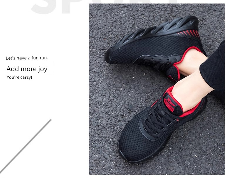 Tebu Black Autumn Mesh Breathable Kids Sneaker — 24