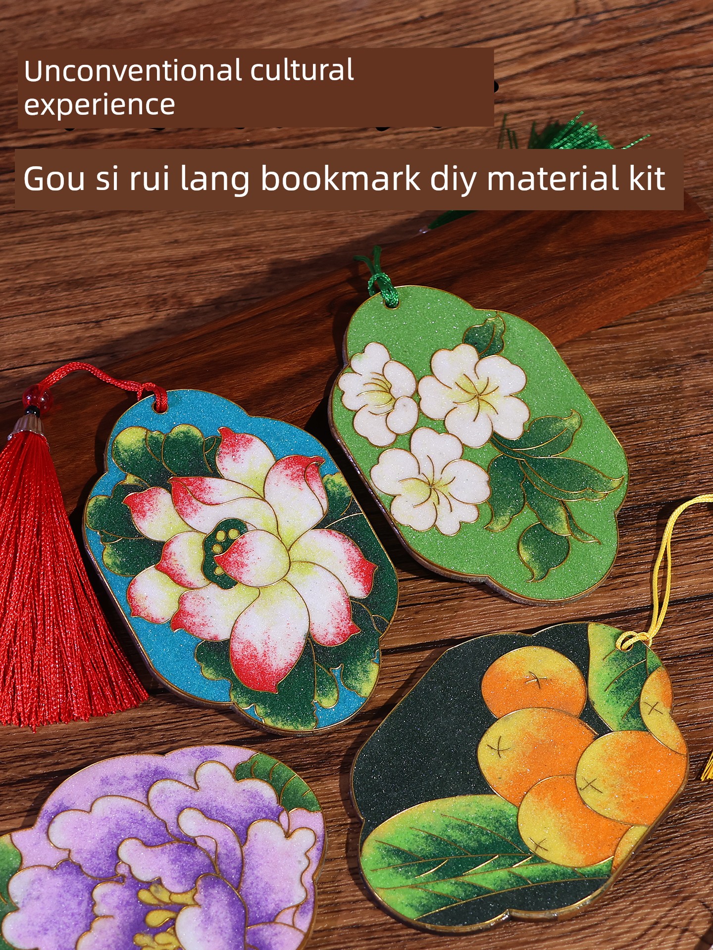 Intangible Cultural Heritage Creative Enamel Bookmarks DIY Handmade Material Kit Set for Beginners in Cloisonné Art