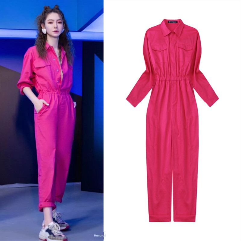 earnest Gaga Qi Wei Same Long sleeve easy Jumpsuits