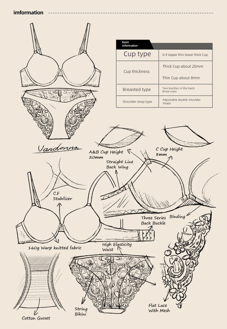 Ashuke Small chest Gather together There are steel rings sexy Underwear
