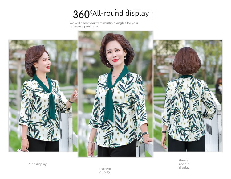 mom Foreign style Chiffon middle age female jacket Two summer wear