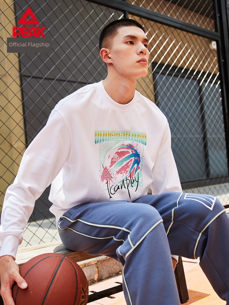 Peak male Round neck Bodybuilding Casual and versatile motion Sweater