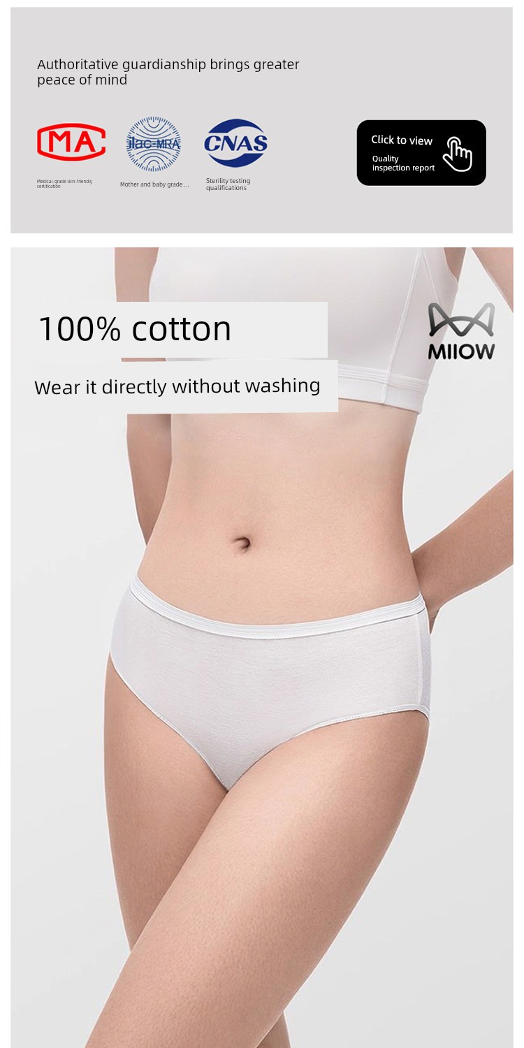 Catman 10A Disposable Underwear for Women, Pure Cotton, Antibacterial, for Pregnant Women, Postpartum, Large Size, Travel, Daily Disposable Underwear — 5