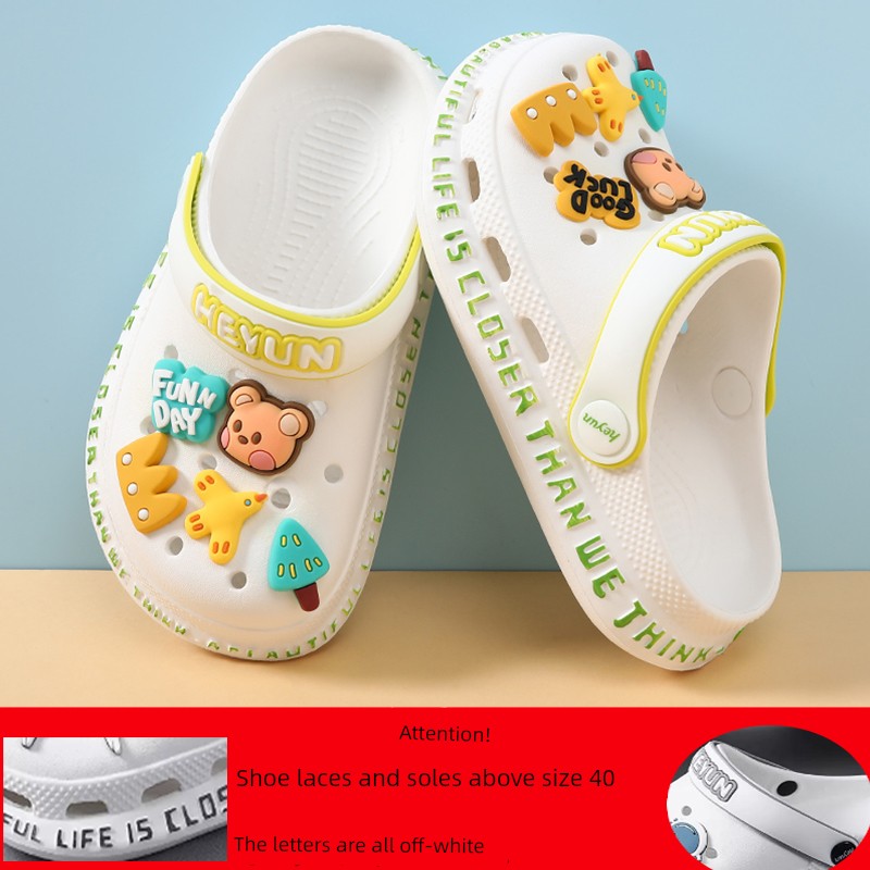 Boys Sandals Children's Hole Shoes Outdoor Non-Slip Bear Girls' Slippers Child Baby Closed Toe Summer Children's — 8