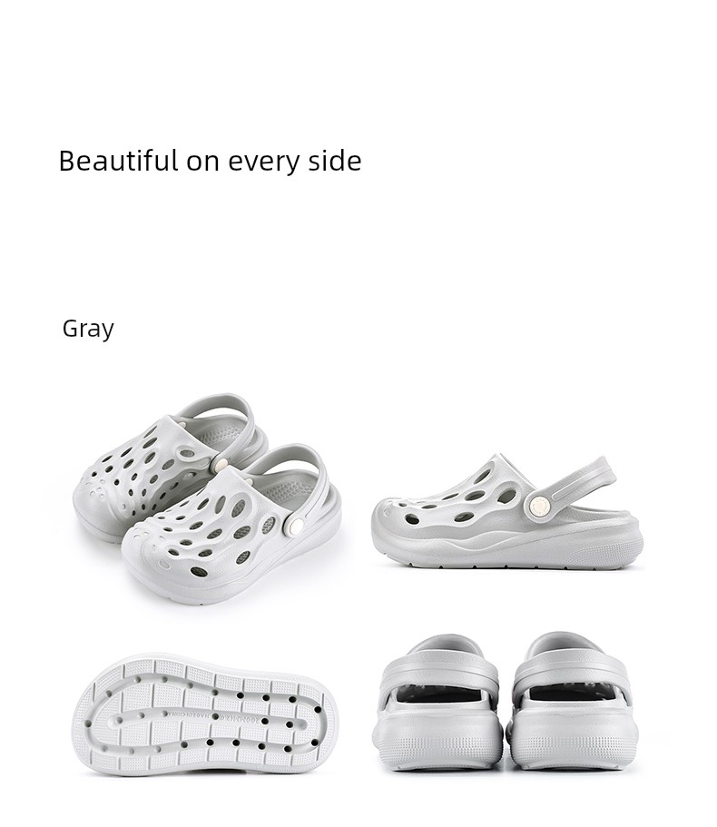 Happy Mary Children's Summer Clogs, Breathable Casual Hole Shoes for Boys, Suitable for Older Children, Outdoor Beach Sandals — 12