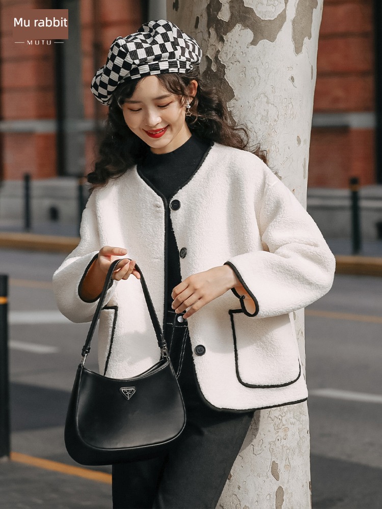 Moxa rabbit Little fragrance have cash less than that is registered in the accounts Plush Korean version Versatile lamb