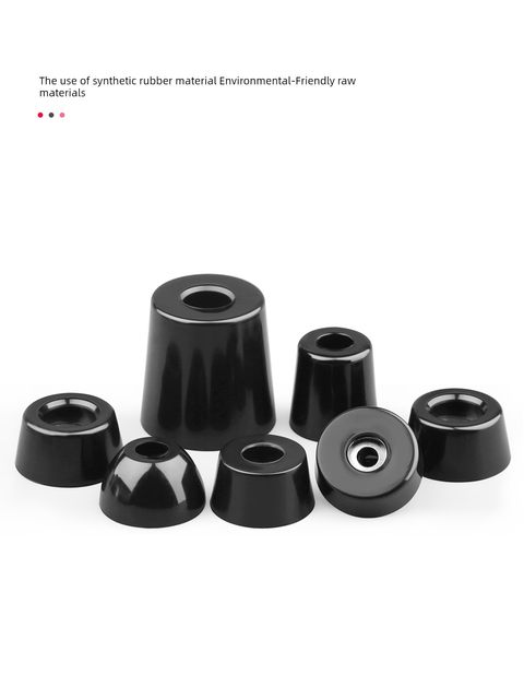 Round rubber foot mat shock absorbing furniture table and chair height enhancement base mute rubber instrument audio chassis foot mat