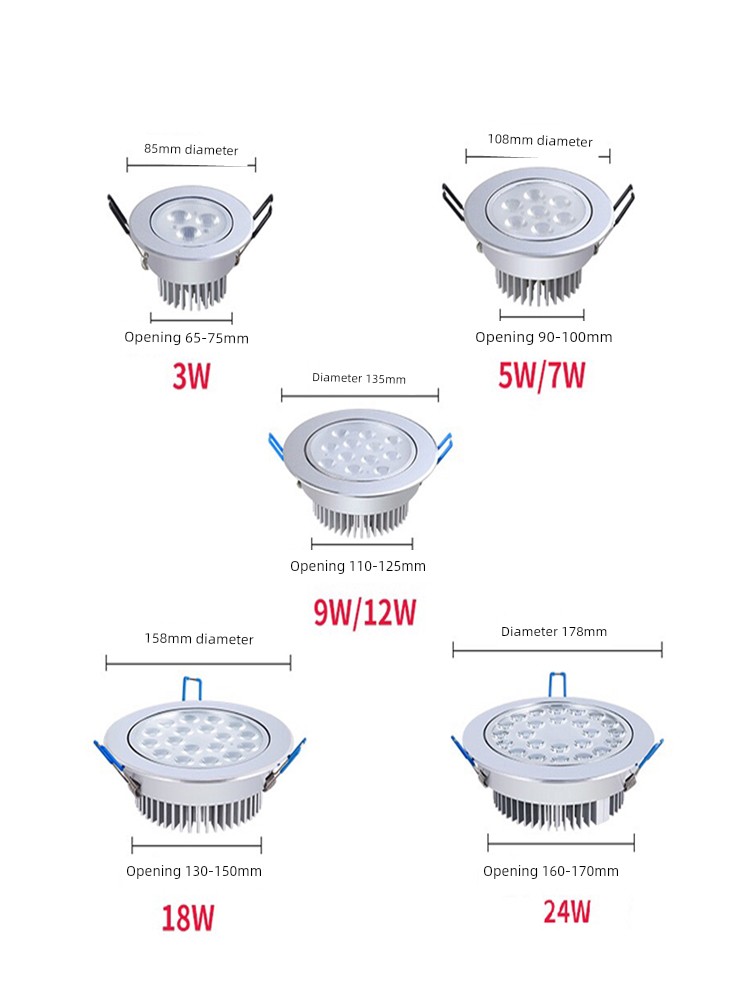 Led For Home 3W High Color Display Adjustable Downlight