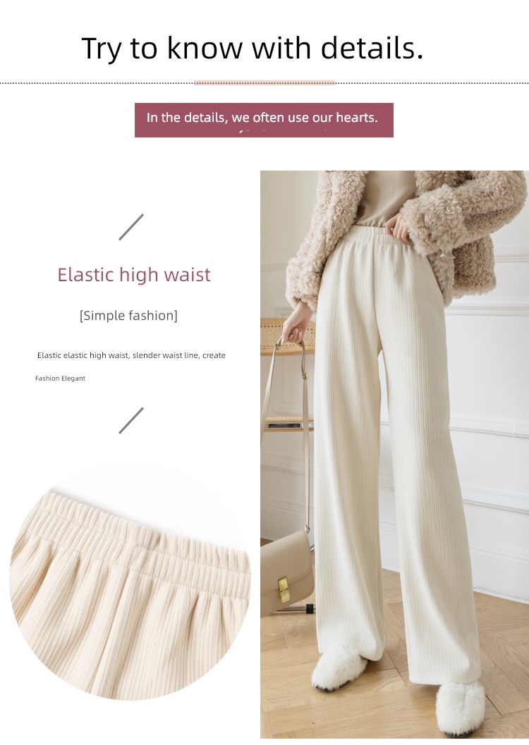chenille  winter leisure time Women's wear fashion High waist sweatpants