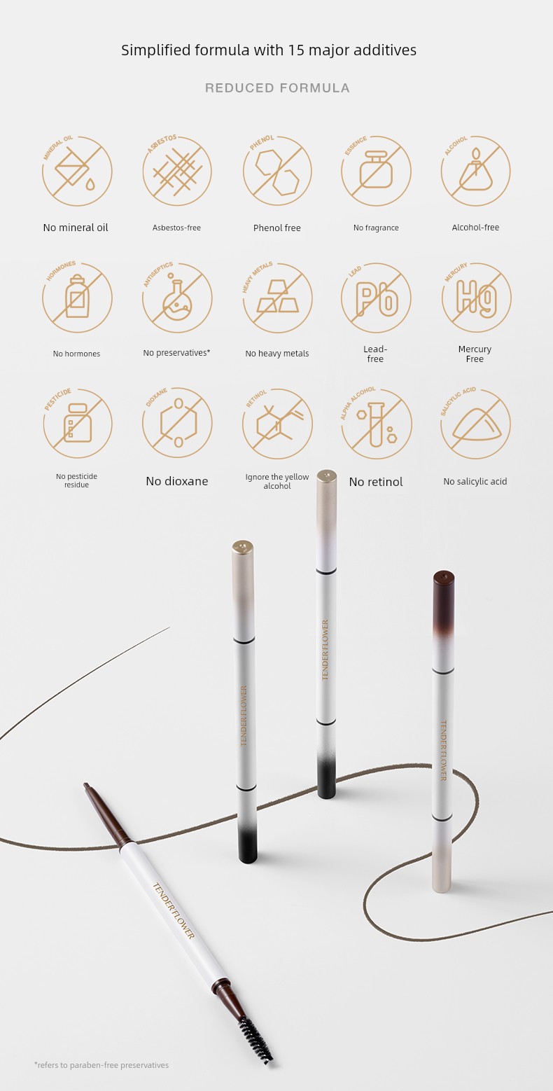 German Nenfu Eyebrow Pencil for Women Preparing for Pregnancy, Waterproof, Sweat-Resistant, Not Easy to Fade, with Distinct, Natural-Looking Eyebrows, — 23