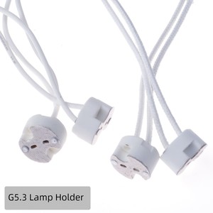 G5.3 Lamp Holder MR16 Lamp Cup Lamp Holder Lamp Pin Plug GU5.3 0.75 Bold High Temperature Resistance Silicone Wire