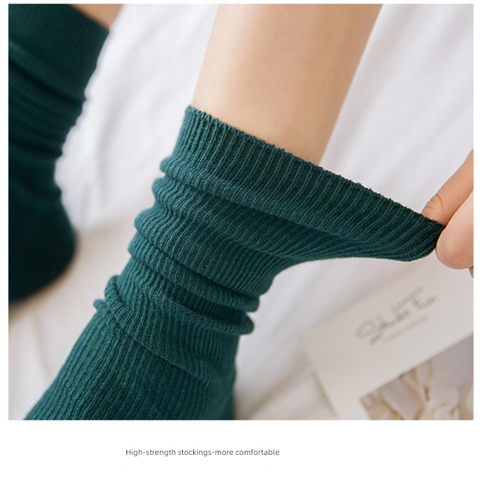 female pinkycolor  long and tube-shaped Forest Department Versatile personality Pile socks