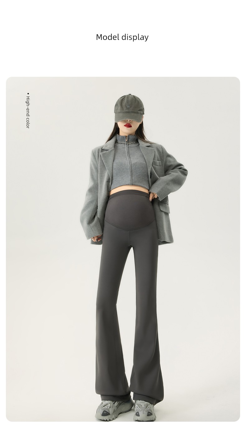 Maternity Pants for Outdoor Wear, Spring and Autumn Style, Slightly Flared, Suitable for Pregnant Women, Do Not Squeeze the Belly, Do Not Slip Down, for — 26