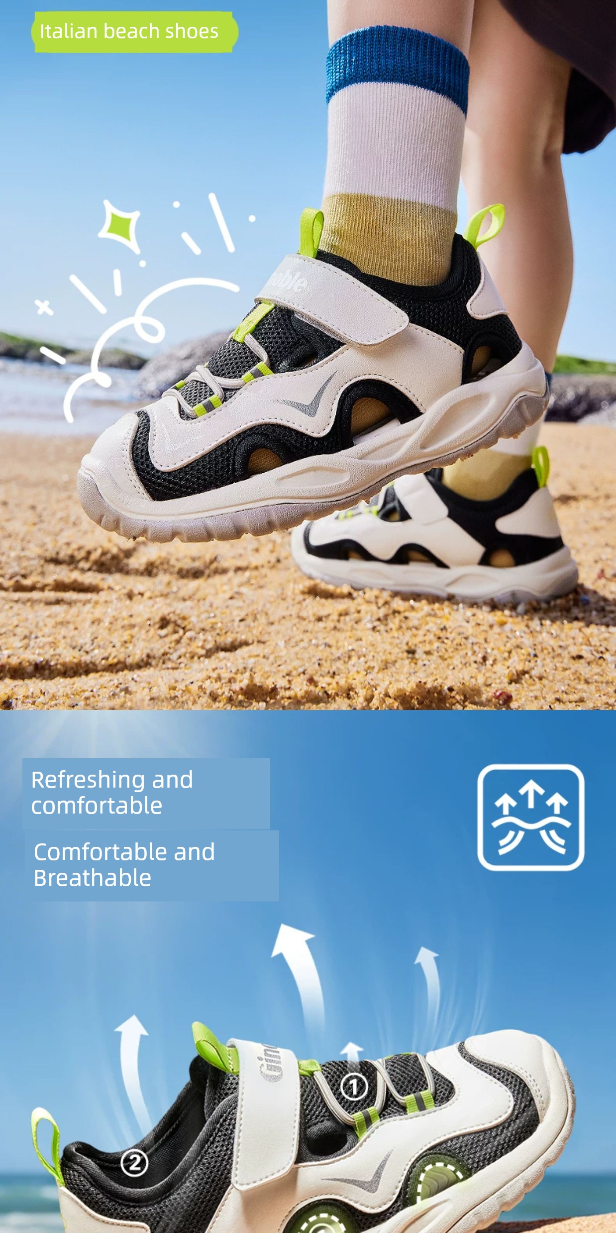 Jinopu Functional Shoes Summer New Sandals Baby Toddler Shoes Men's and Women's Baby Shoes Gw1743 — 1